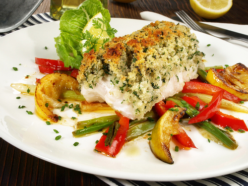 Fisch im Gemüsemantel